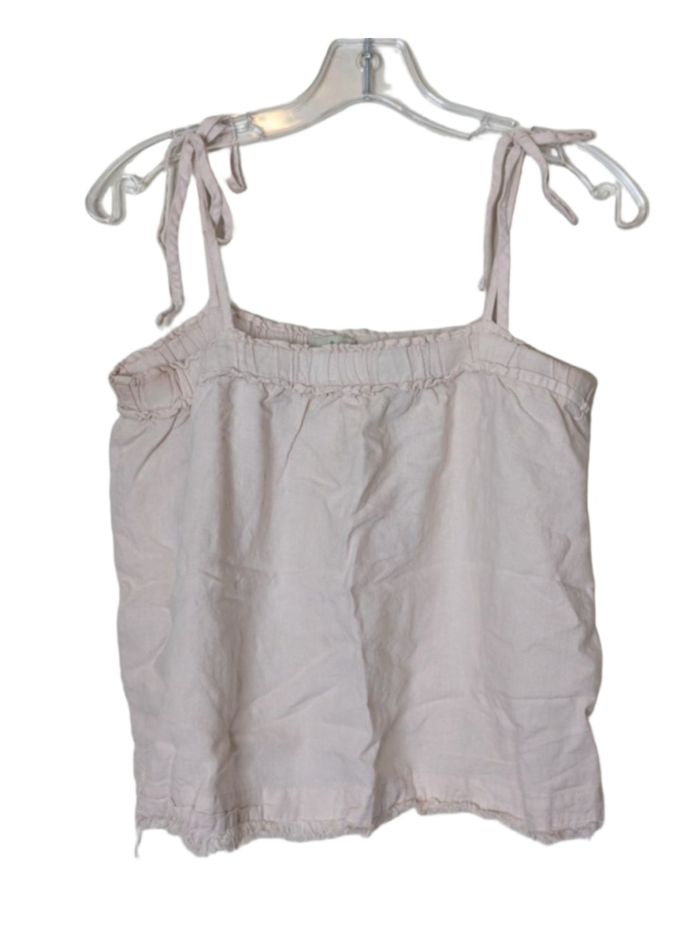 Women's Thread & Supply Dusty Pink Organic Linen Blend Tank Top L